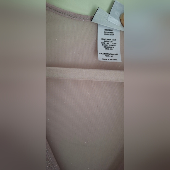 Alexa b nites dress womens sz 10 maxi shimmery lavender dress long sleeve formal - Picture 4 of 9